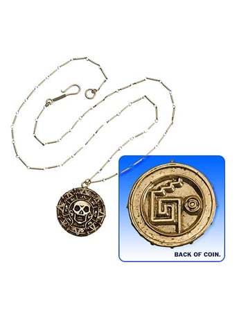 Pirates of the Caribbean Aztec Gold Coin Necklace Prop Replica Gallery Image 2