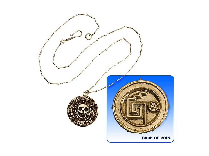 Pirates of the Caribbean Aztec Gold Coin Necklace Prop Replica Gallery Image 1