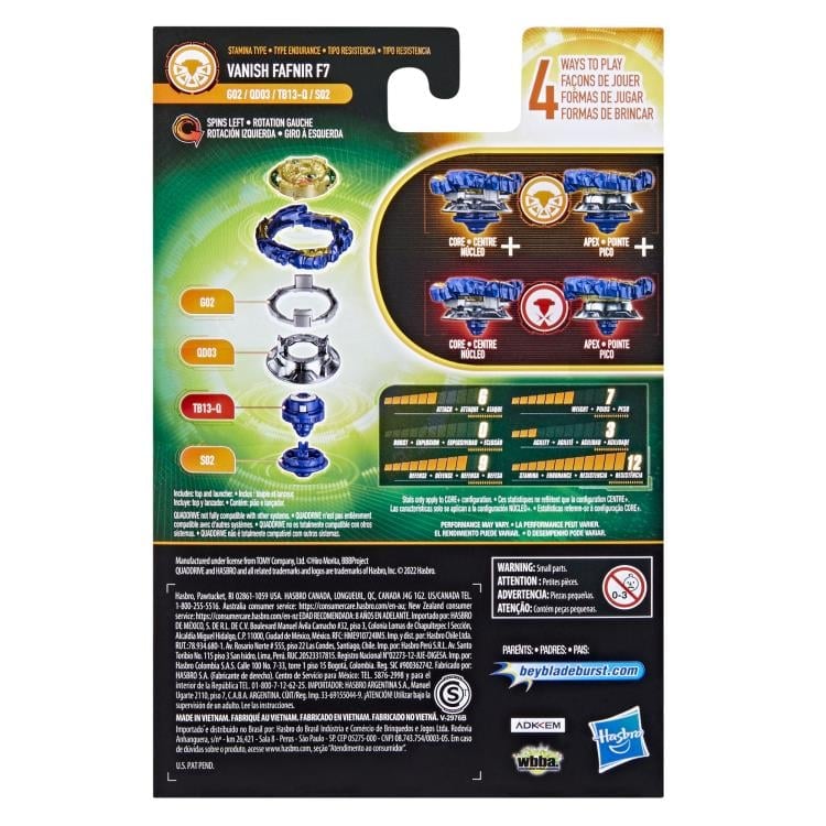 Beyblade Burst QuadDrive Vanish Fafnir F7 Starter Pack Gallery Image 4