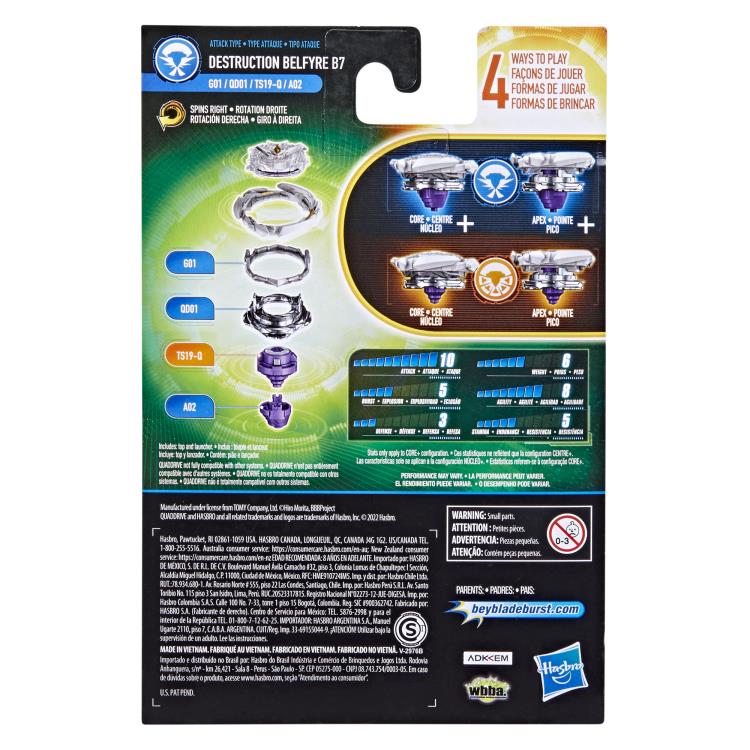 Beyblade Burst QuadDrive Destruction Belfyre B7 Starter Pack Gallery Image 4