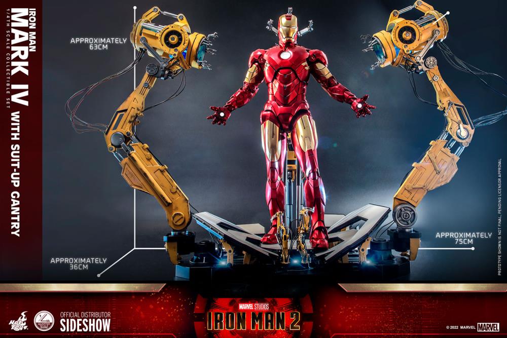 Iron Man 2 QS021 Iron Man and Suit-Up Gantry 1/4 Scale Collectible Figure Set Gallery Image 7