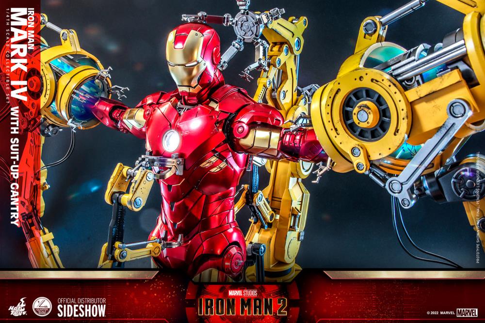Iron Man 2 QS021 Iron Man and Suit-Up Gantry 1/4 Scale Collectible Figure Set Gallery Image 9