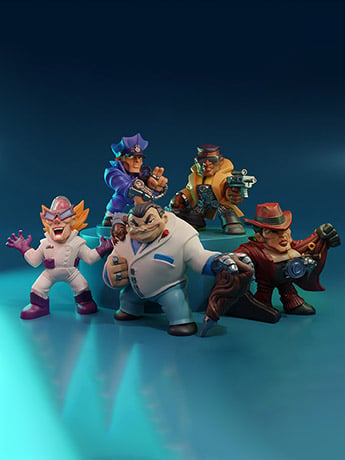 COPS 'N CROOKS Limited Edition Figure Five-Pack (Color Ver.) Gallery Image 2
