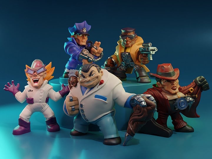 COPS 'N CROOKS Limited Edition Figure Five-Pack (Color Ver.) Gallery Image 1