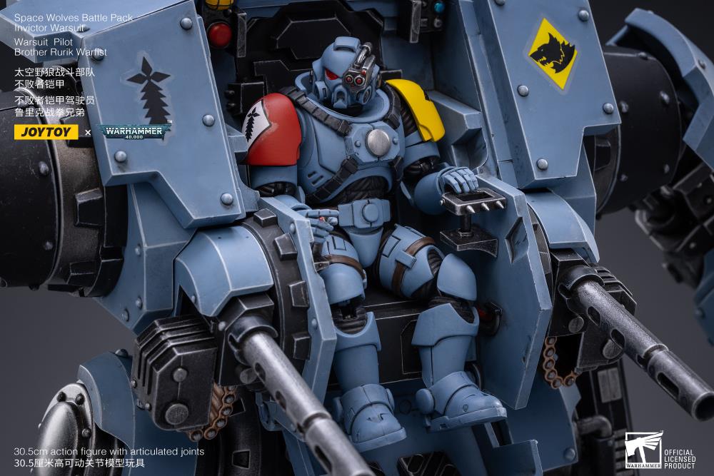 Warhammer 40K Space Wolves Invictor Warsuit 1/18 Scale Mecha Figure Set Gallery Image 15