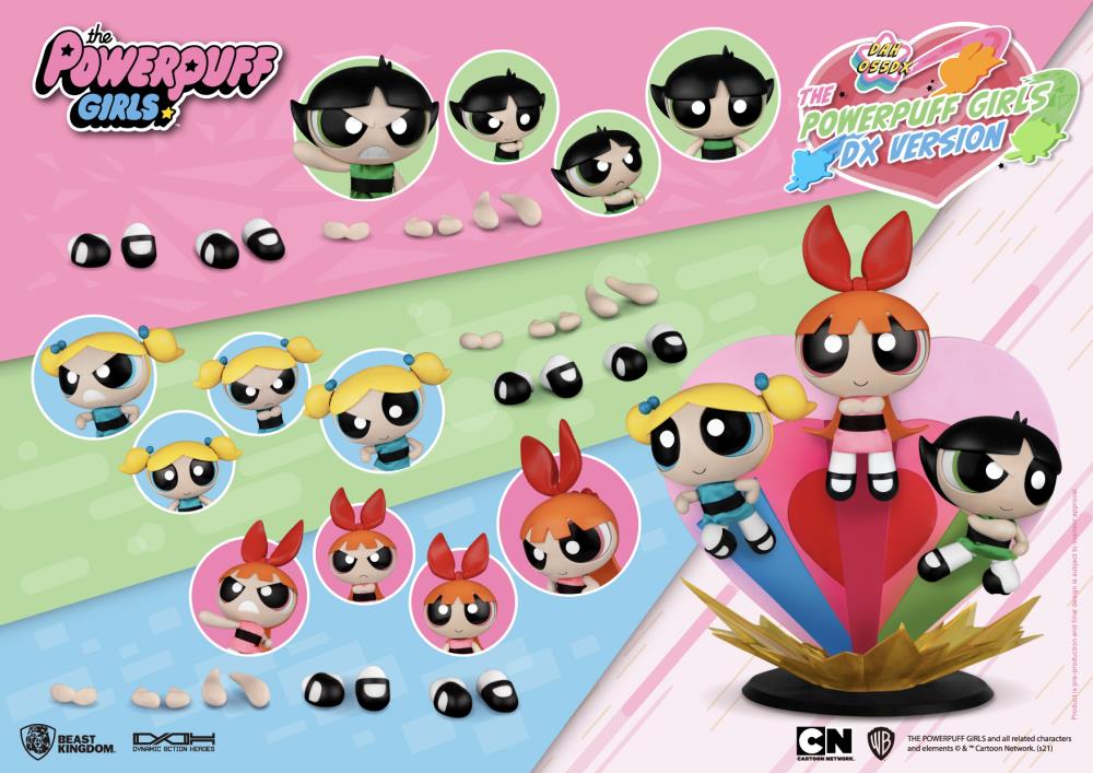 Powerpuff Girls Dynamic 8ction Heroes DAH-005DX The Girls Set of 3 Figures Gallery Image 13