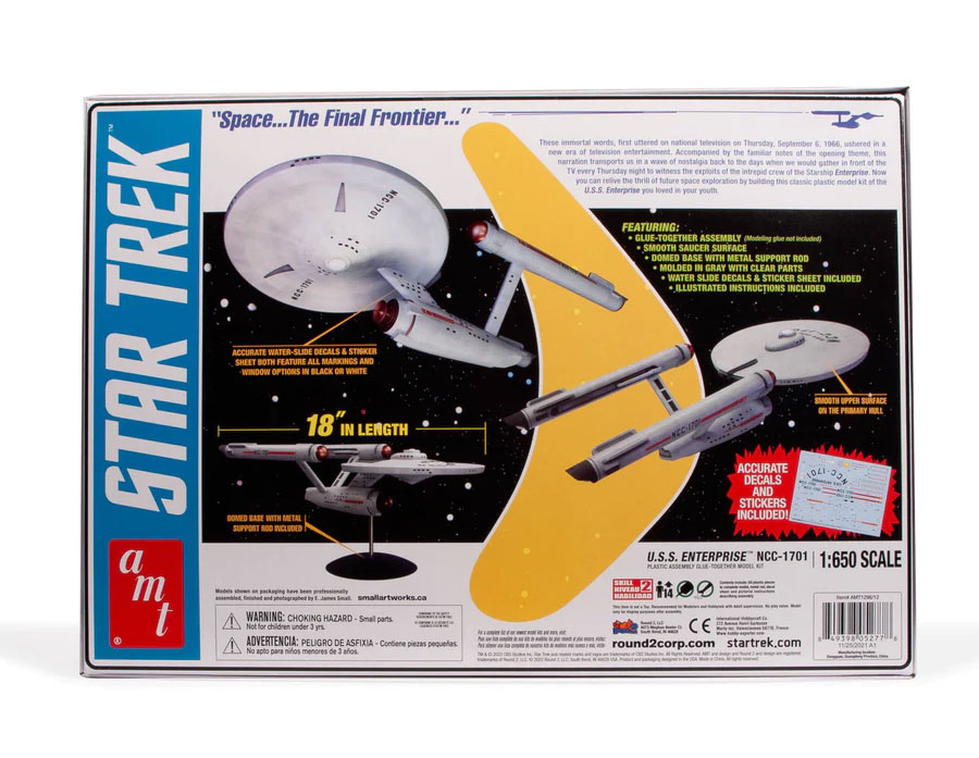 Star Trek: The Original Series U.S.S. Enterprise 1/650 Scale Model Kit Gallery Image 4