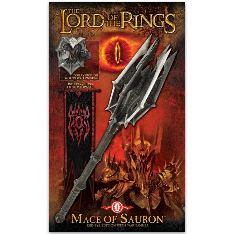 The Lord of the Rings Mace of Sauron & Ring (Red Eye Edition) With War Banner Gallery Image 6