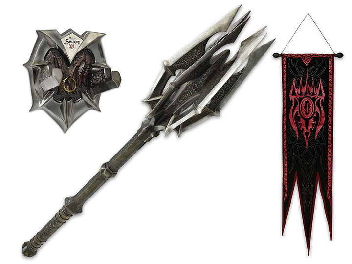 The Lord of the Rings Mace of Sauron & Ring (Red Eye Edition) With War Banner Gallery Image 1