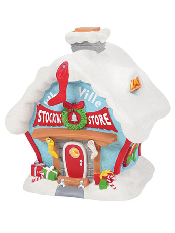 Grinch Villages Who-Ville Stocking Store Diorama Gallery Image 2