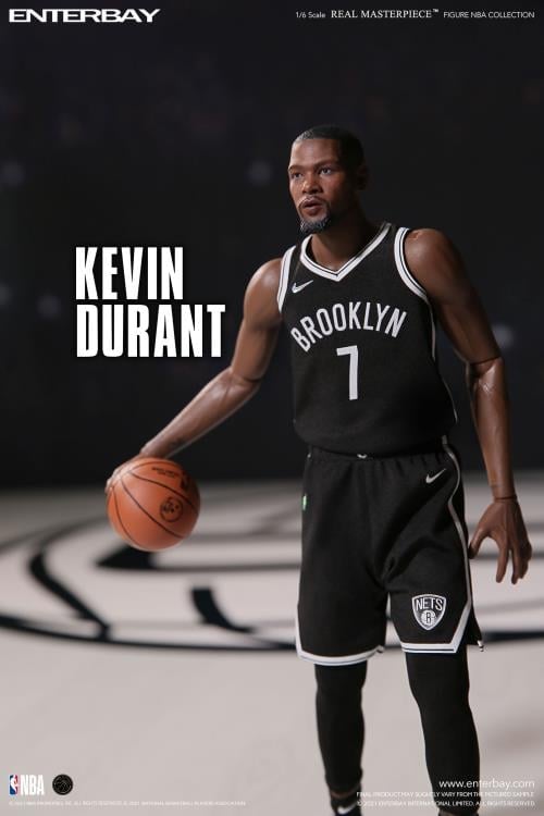 NBA Real Masterpiece Kevin Durant (Brooklyn Nets Home) 1/6 Scale Action Figure Gallery Image 7