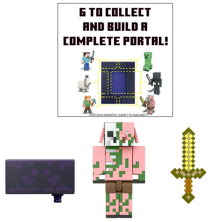 Minecraft Build-A-Portal Zombified Piglin Figure Gallery Image 6