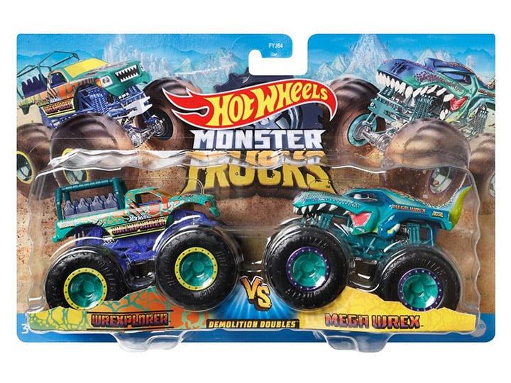 Hot Wheels Monster Trucks Demolition Doubles Wrexplorer vs Mega Wrex Gallery Image 1