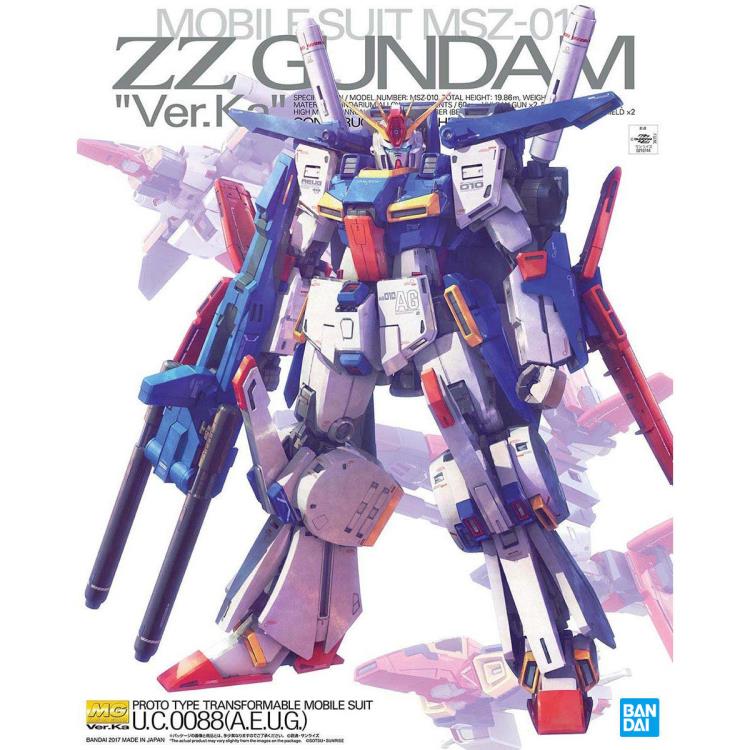 ロボット MG ZZ GUNDAM Ver.Ka 1/100 Mobile Suit Gundam ZZ MG ZZ Gundam (Ver.Ka) 1/100 Scale Model Kit