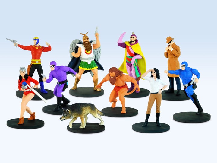 King Comics Super Heroes Box of 18 Random Mini Figures Gallery Image 1