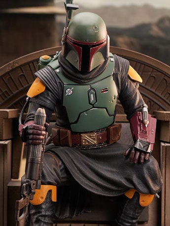 The Mandalorian Premier Collection Boba Fett on Throne 1/7 Scale Limited Edition Statue Gallery Image 2