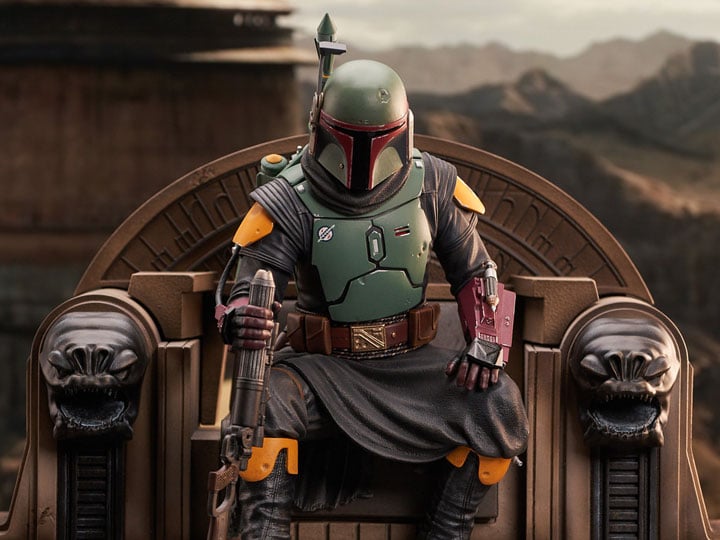 The Mandalorian Premier Collection Boba Fett on Throne 1/7 Scale Limited Edition Statue Gallery Image 1