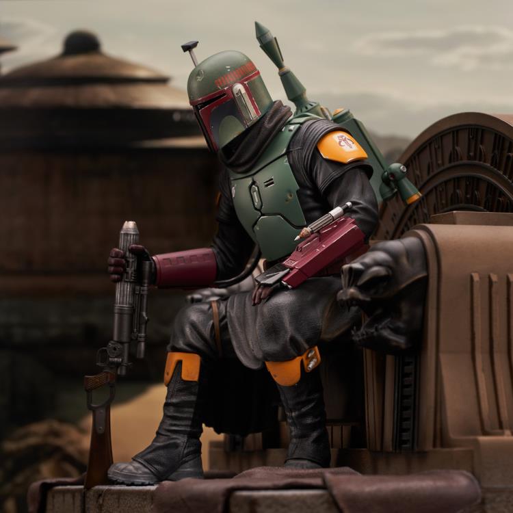 The Mandalorian Premier Collection Boba Fett on Throne 1/7 Scale Limited Edition Statue Gallery Image 7