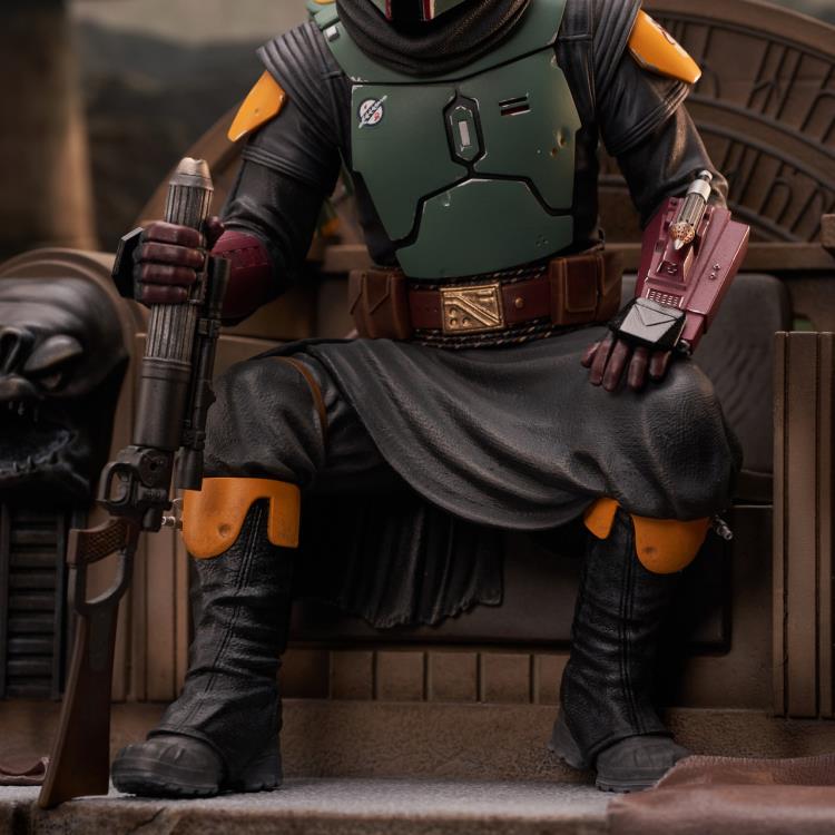 The Mandalorian Premier Collection Boba Fett on Throne 1/7 Scale Limited Edition Statue Gallery Image 10