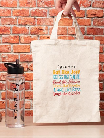 Friends Water Bottle and Tote Gift Set Gallery Image 2