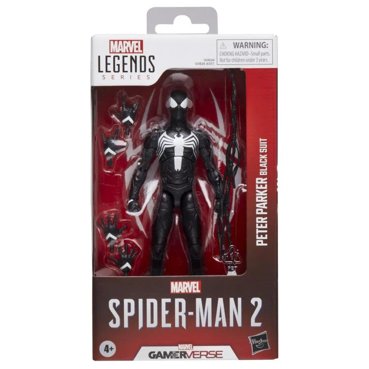 Marvel's Spider-Man 2 Marvel Legends Gamerverse Peter Parker (Black Suit) Action Figure Gallery Image 2