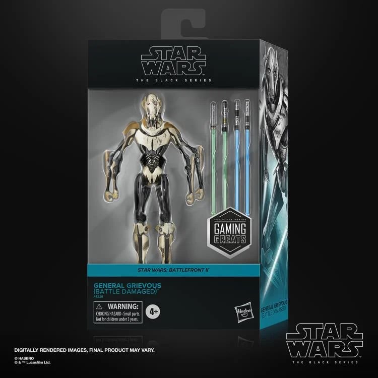 Star Wars: The Black Series Gaming Greats General Grievous (Battle Damaged) (Battlefront II) Action Figure Gallery Image 2