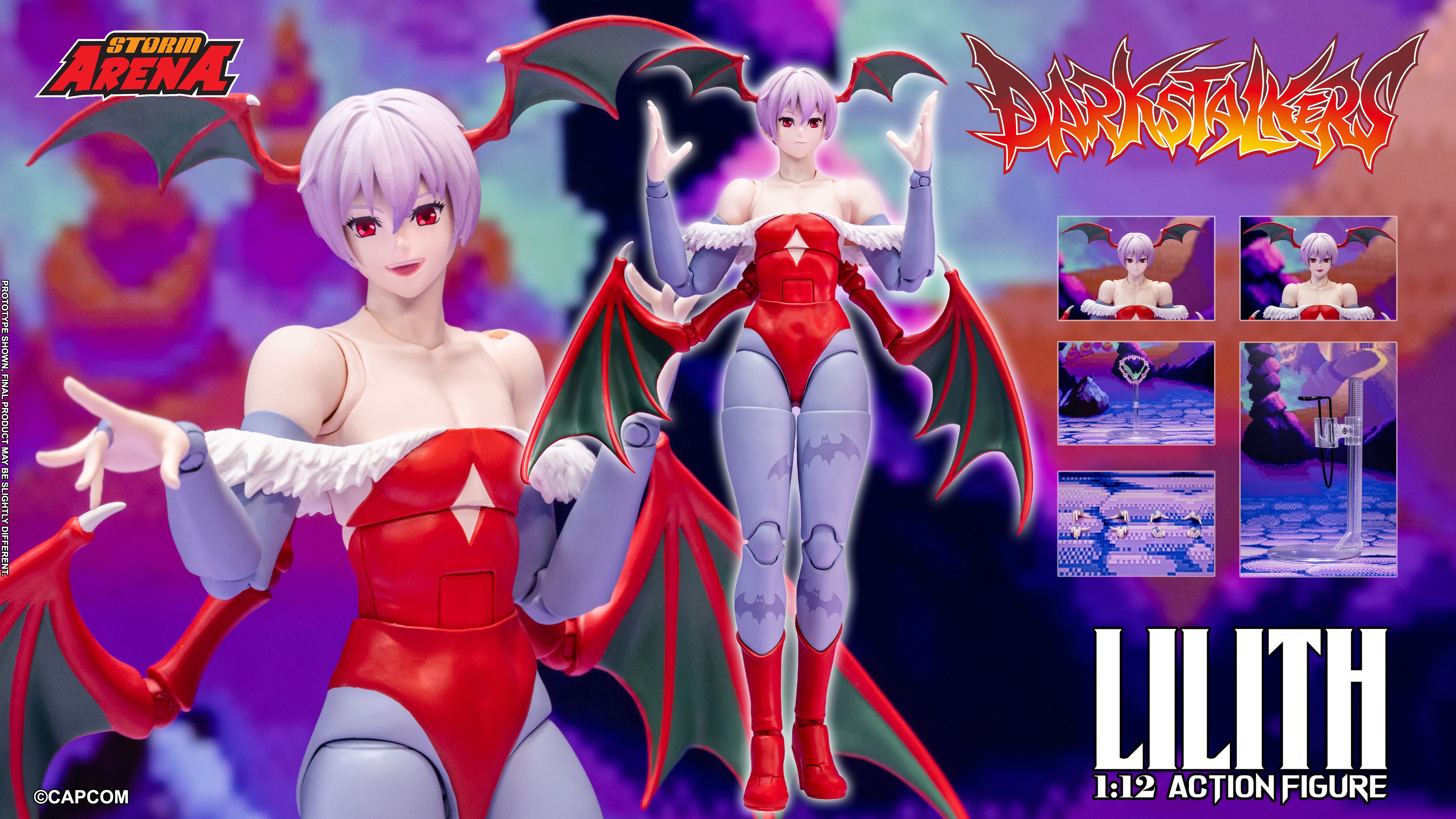 Darkstalkers Storm Arena Lilith 1/12 Scale Action Figure Gallery Image 2